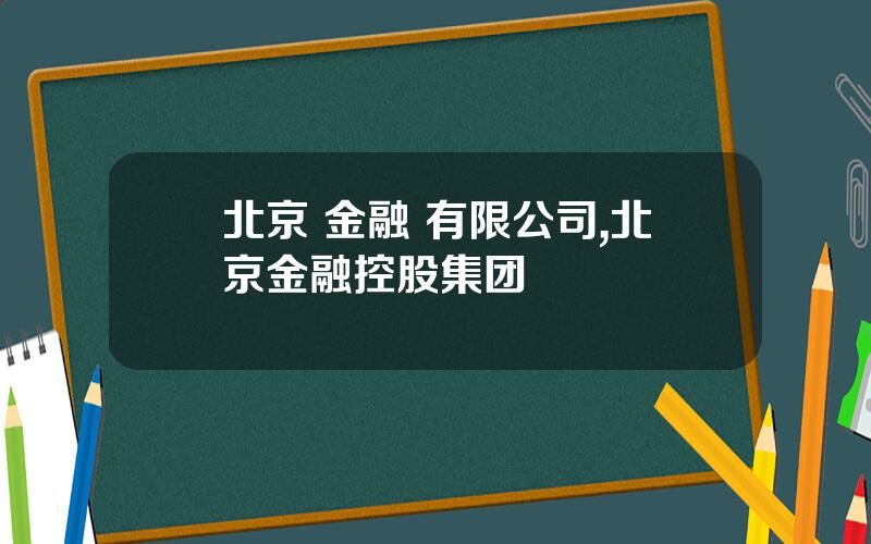 北京 金融 有限公司,北京金融控股集团